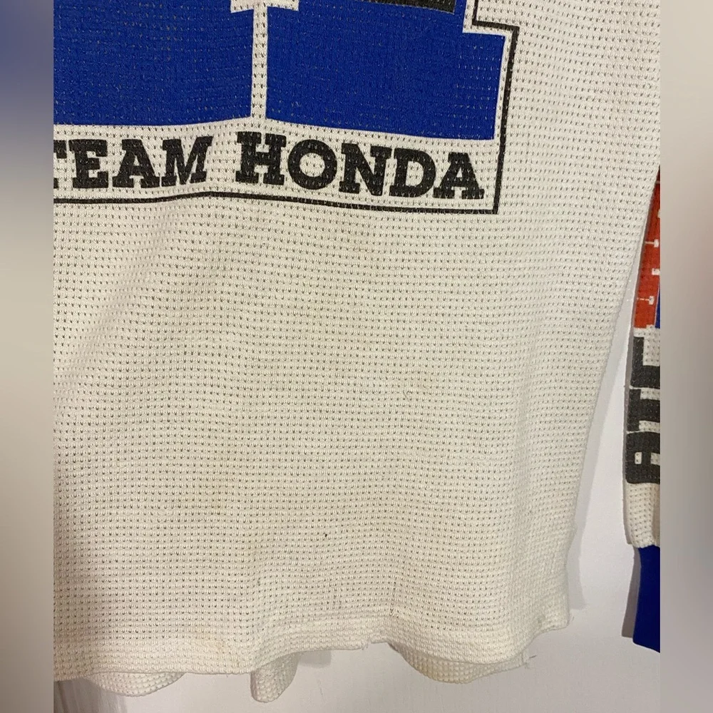 80s Hondaline Team Honda ATC Thermal Jersey USA MADE Vintage Youth Large